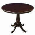 Fine-Line 36 x 36 in. Round Top Pedestal Dining Table - Rich Mocha FI324930